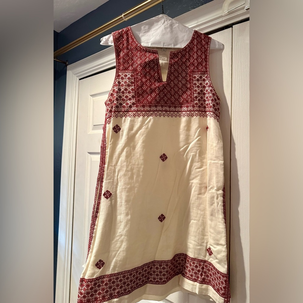 Madewell Beige and Maroon Dress